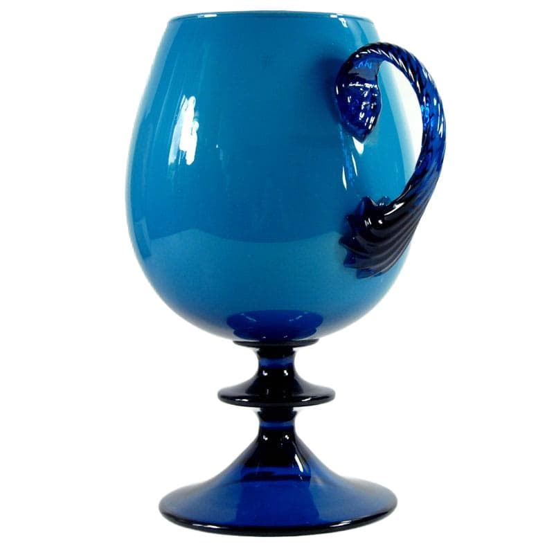 Sea Blue Glass Vase, Empoli, Italy, 1960s - 4294