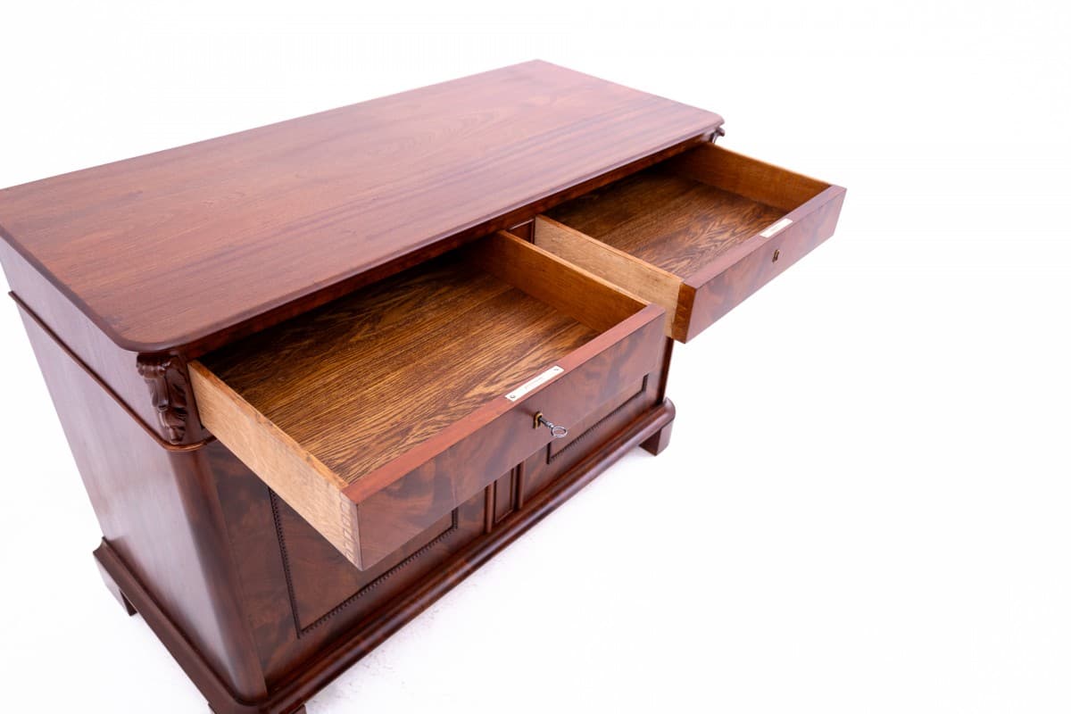 Komoda, mahoń brązowy ciemny, Europa Północna, koniec XIX wieku - 76786