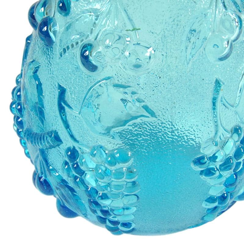 Błękitna karafka ze szkła prasowanego, Empoli, Włochy, lata 60. - 4291