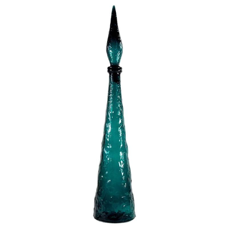Emerald Pressed Glass Carafe, Empoli, Italy, 1960s - 6131