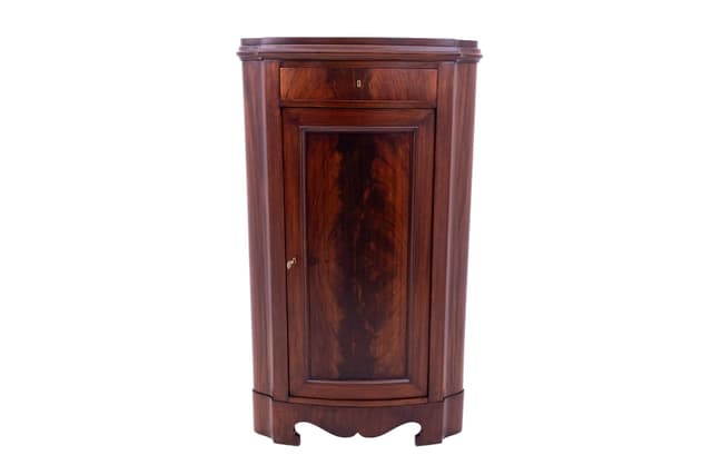 Komoda rogowa, mahoń brąz ciemny, Norwegia, XIX wiek - WYMIARY