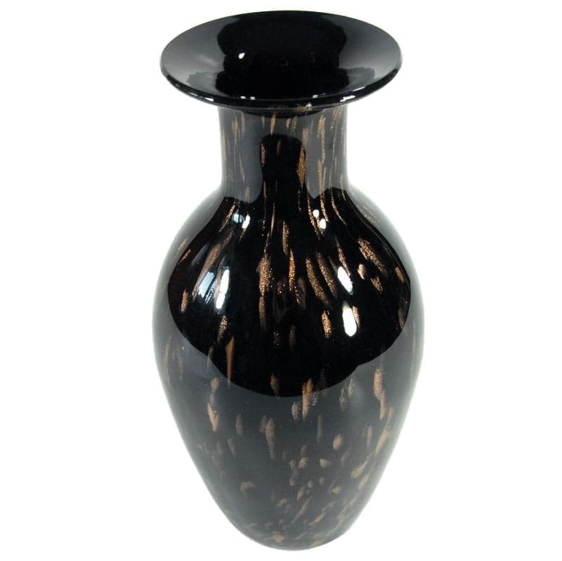 Czarny wazon ze szkła awenturynowego, proj. V. Nason, Włochy, lata 60. - 4266