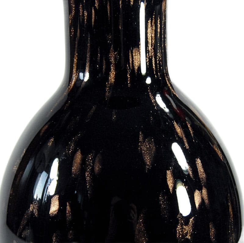 Czarny wazon ze szkła awenturynowego, proj. V. Nason, Włochy, lata 60. - 4270