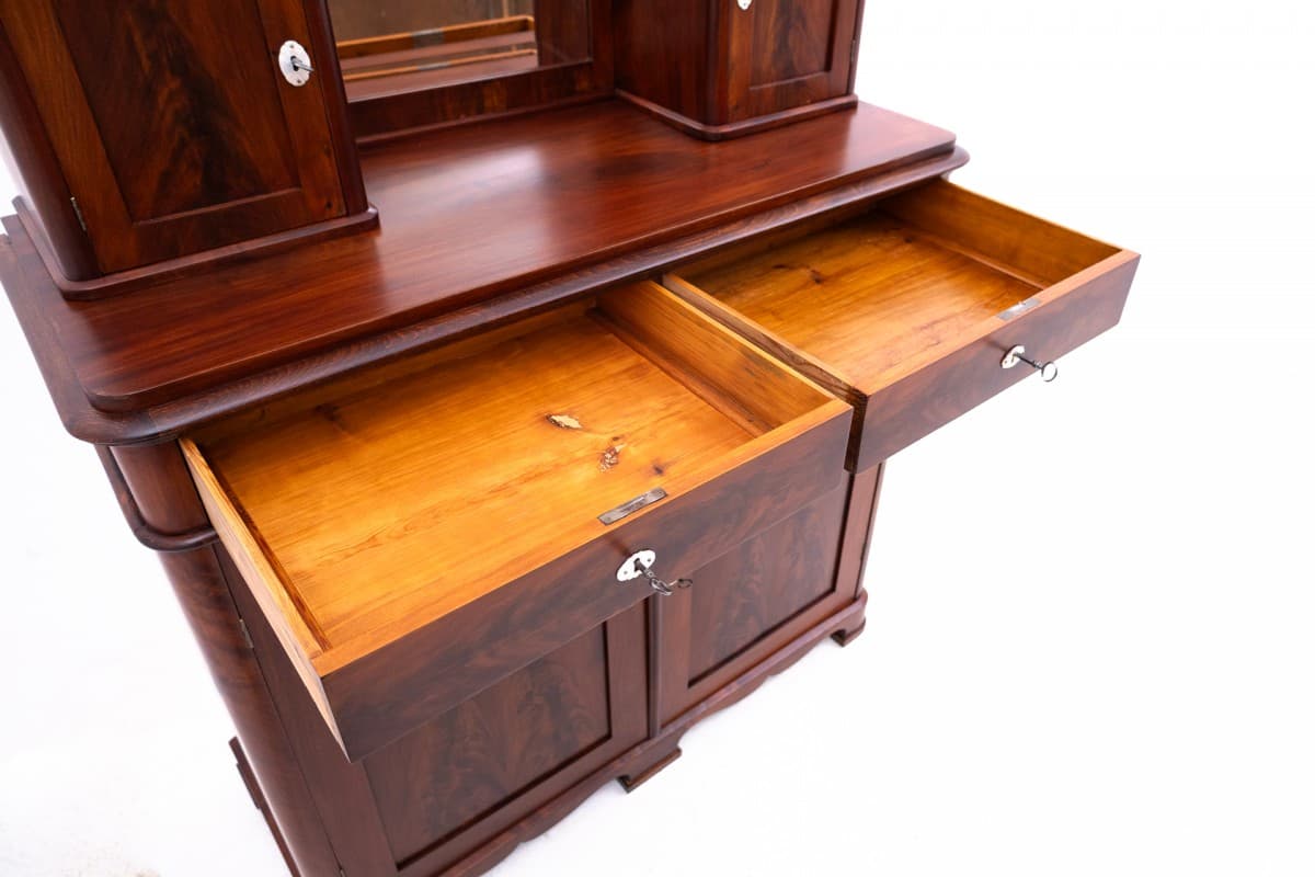 Sideboard, Biedermeier, dark brown mahogany, Northern Europe, 19th c. - 77583