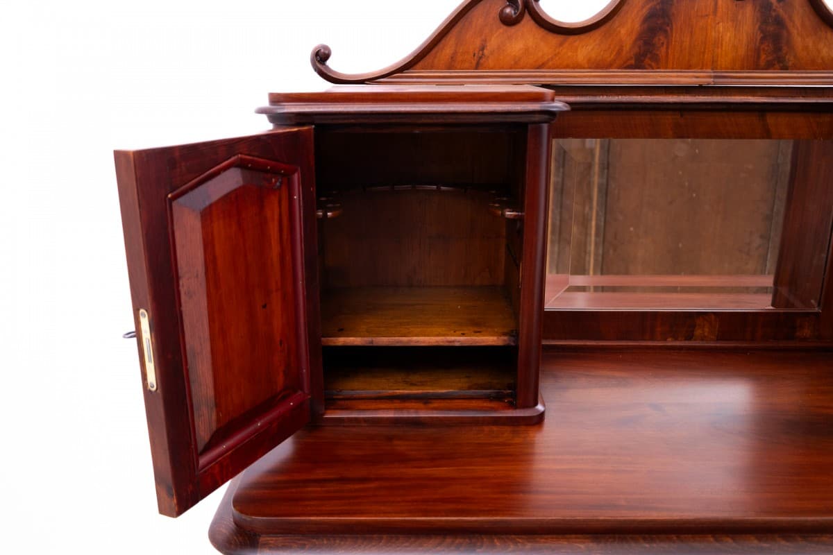 Sideboard, Biedermeier, dark brown mahogany, Northern Europe, 19th c. - 77585
