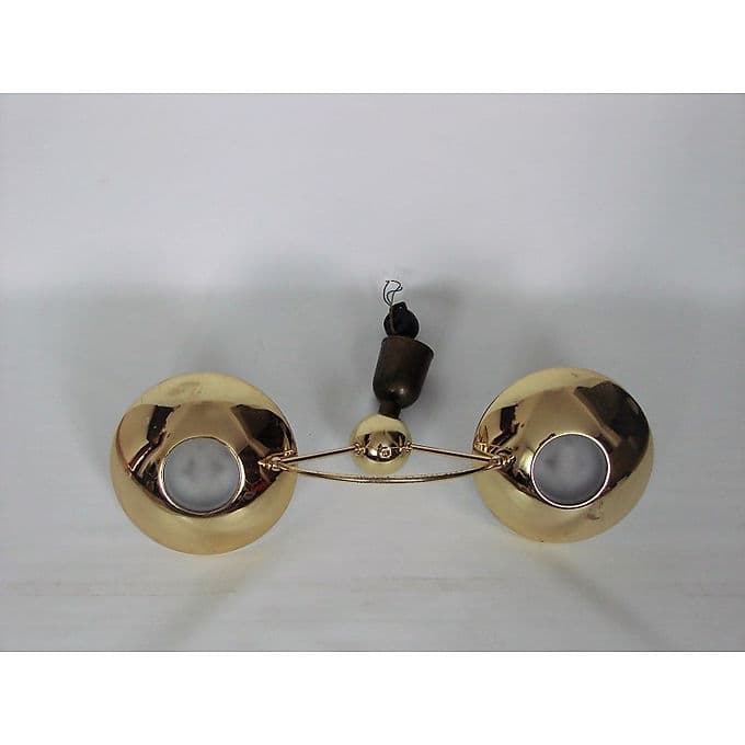 Mosiężna, modernistyczna lampa wisząca, lata 80. - 38578