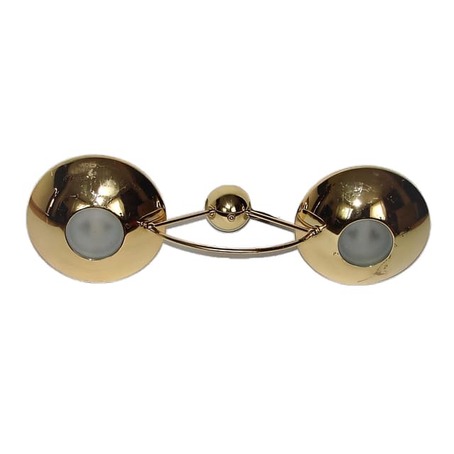 Mosiężna, modernistyczna lampa wisząca, lata 80. - WYMIARY