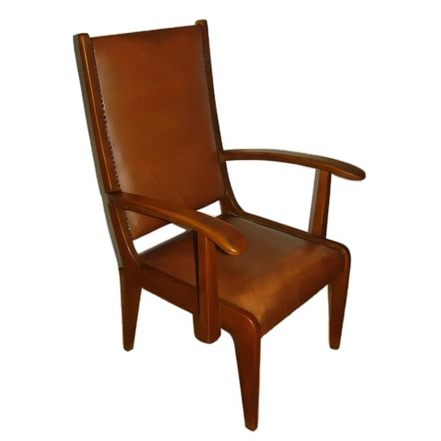 Fotel Modern, brązowy, buk, Polska, lata 50. - WYMIARY