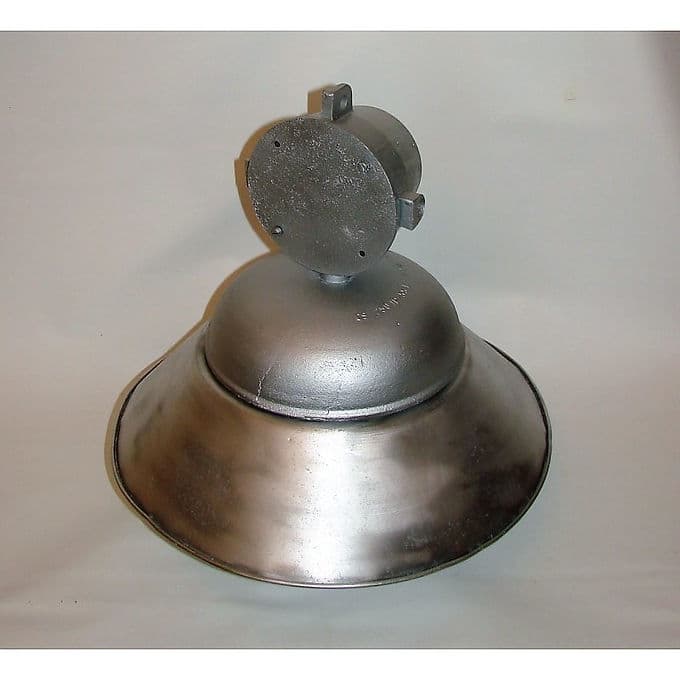 Lampa wisząca fabryczna XXL, srebrny, metal, Polam, Polska, lata 70. - 38607