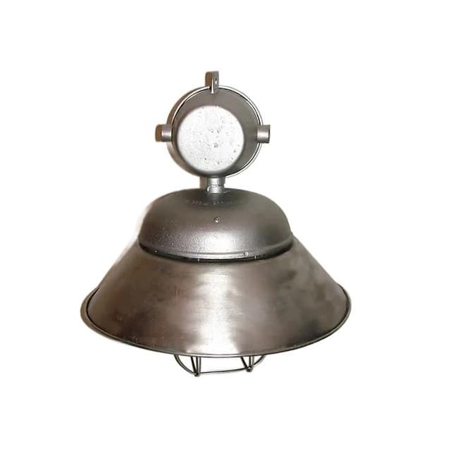 Lampa wisząca fabryczna XXL, srebrny, metal, Polam, Polska, lata 70. - WYMIARY
