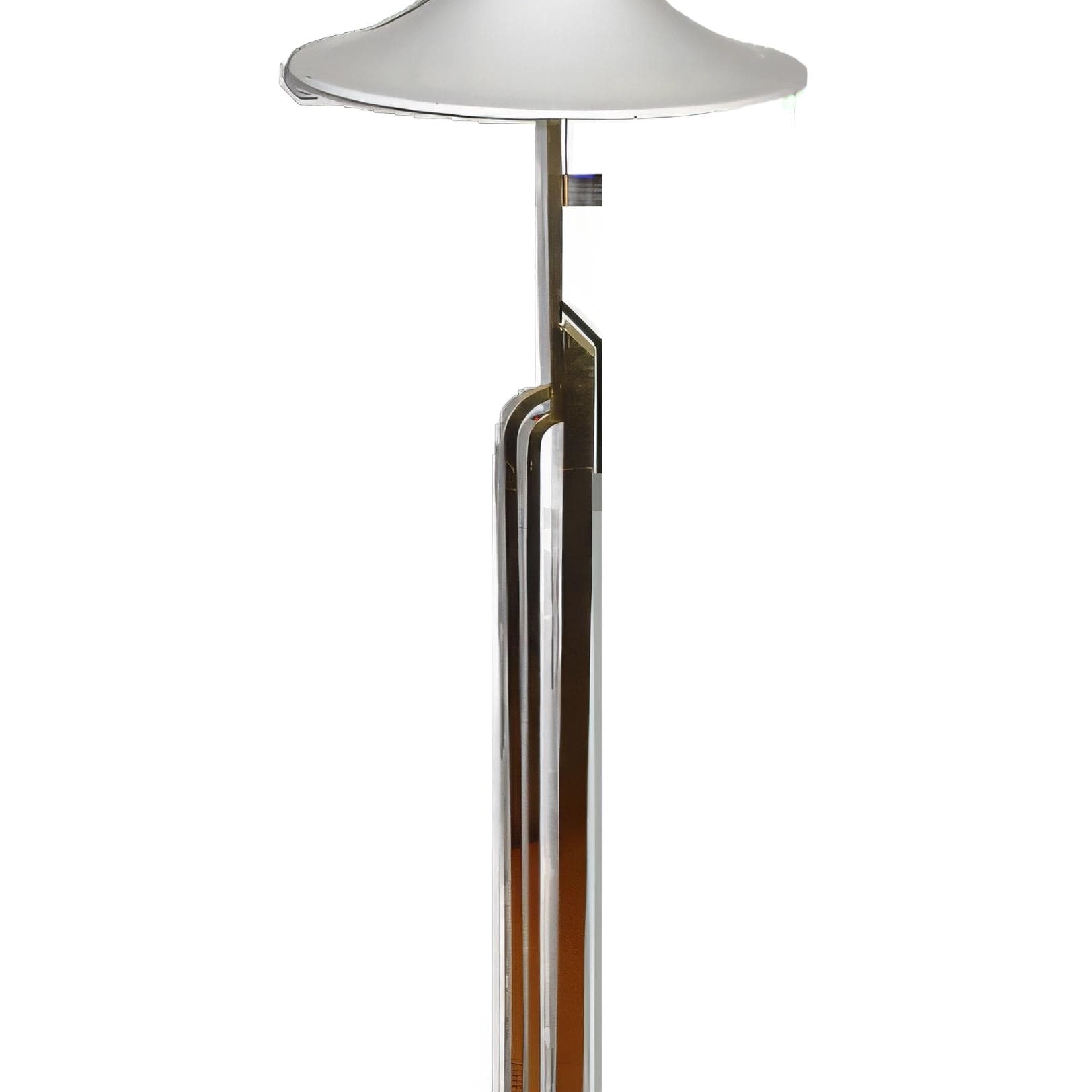 Mosiężna lampa podłogowa art deco, lata 60.