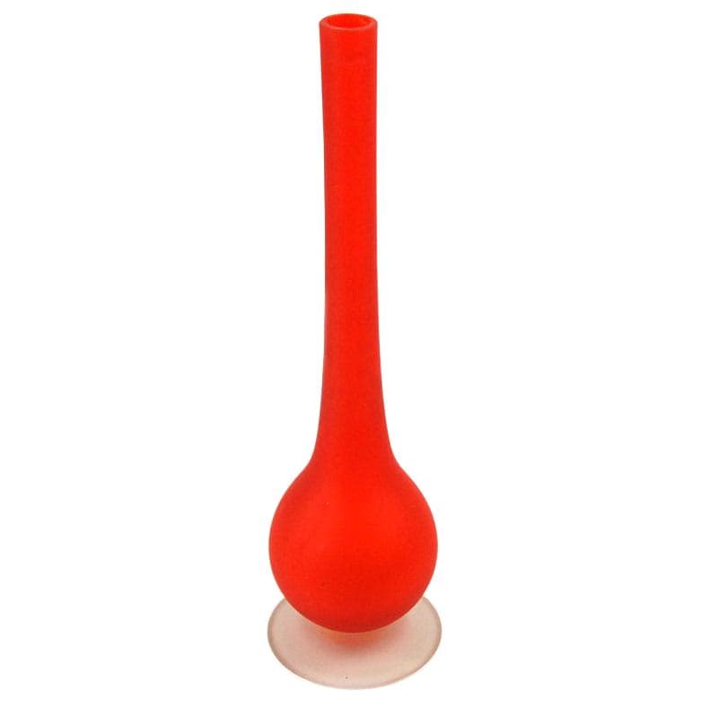 Matowy czerwony wazon szklany, proj. C. Moretti, Włochy, lata 70. - 4223