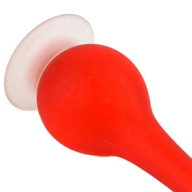 Matowy czerwony wazon szklany, proj. C. Moretti, Włochy, lata 70. - 4224