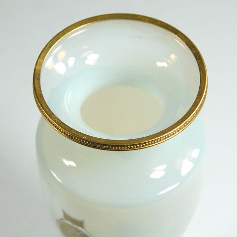 Wazon opalizujący, szkło ivory white, proj. V. Nason, Murano, Włochy, lata 50. - 38980