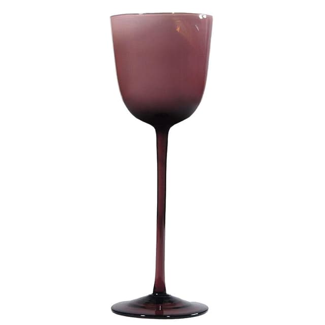 Wazon kielich, szkło fiolet, proj. C. Moretti, Włochy, lata 70. - WYMIARY