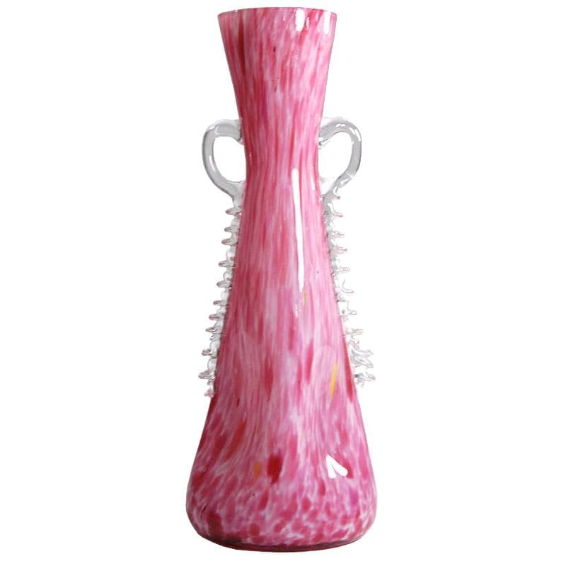 Wazon art déco, różowy, szkło, Franz Welz, Czechosłowacja, lata 30.