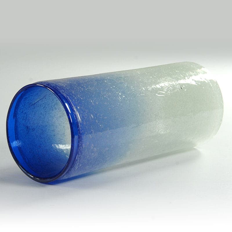 Wazon pulegoso, szkło niebieski, Włochy, lata 60. - 38961