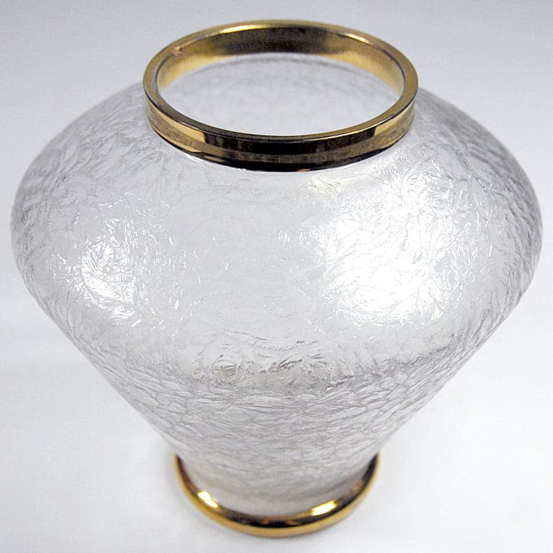Wazon Art Deco, transparentny, kryształ, Rupel Boom, Belgia, lata 40. - 38949