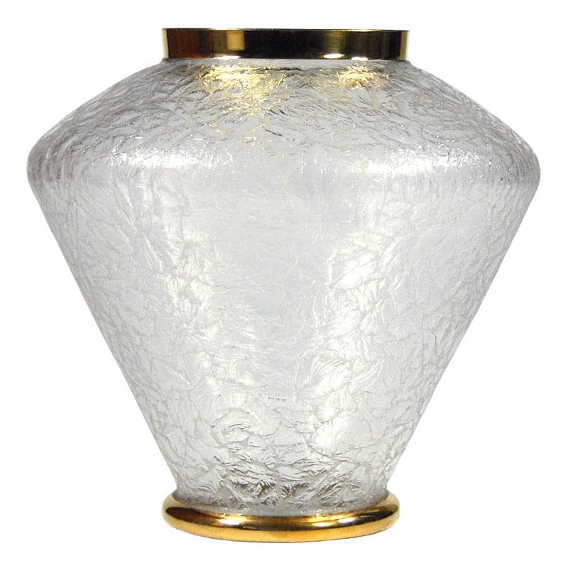 Wazon Art Deco, transparentny, kryształ, Rupel Boom, Belgia, lata 40.