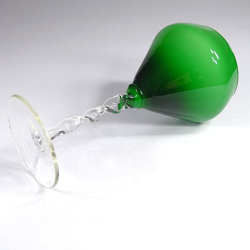 Wazon Empoli, szkło zielone, Włochy, lata 70. - 38917