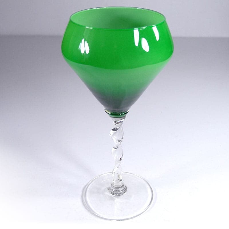 Wazon Empoli, szkło zielone, Włochy, lata 70. - 38916