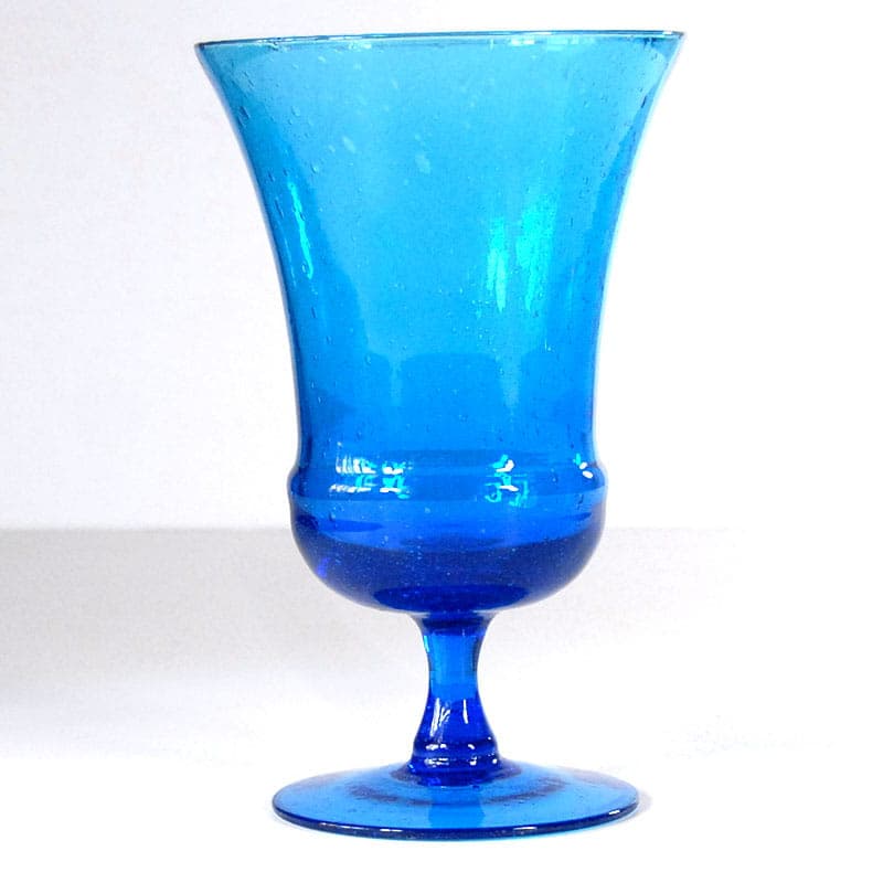 Wazon pulegoso, turkusowy, szkło, Włochy, lata 60. - 38909