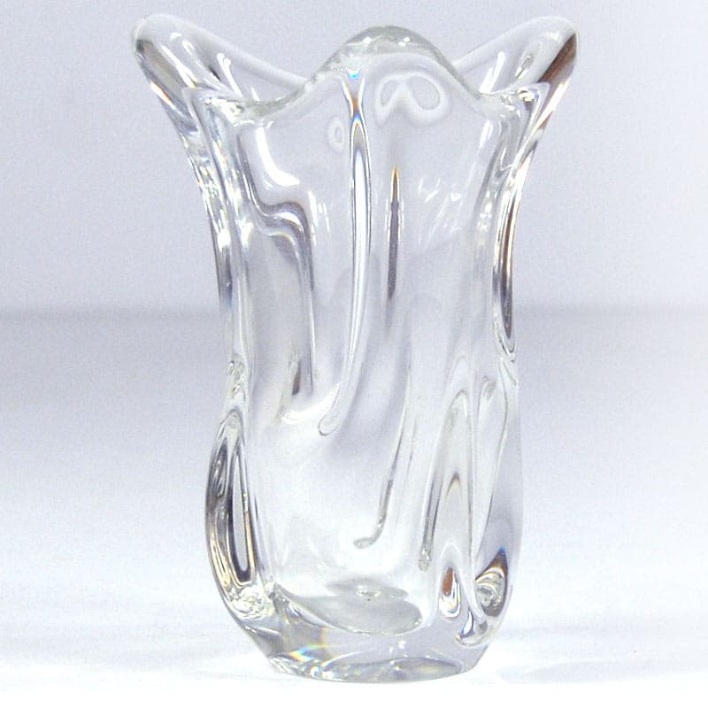 Wazon, transparentny kryształ, Crisalleries de Sevres, Francja, lata 60. - 38869