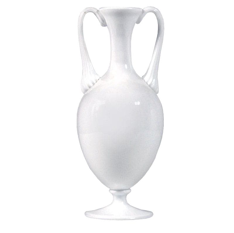 Wazon amfora, biały, szkło, Murano, Włochy, lata 30.