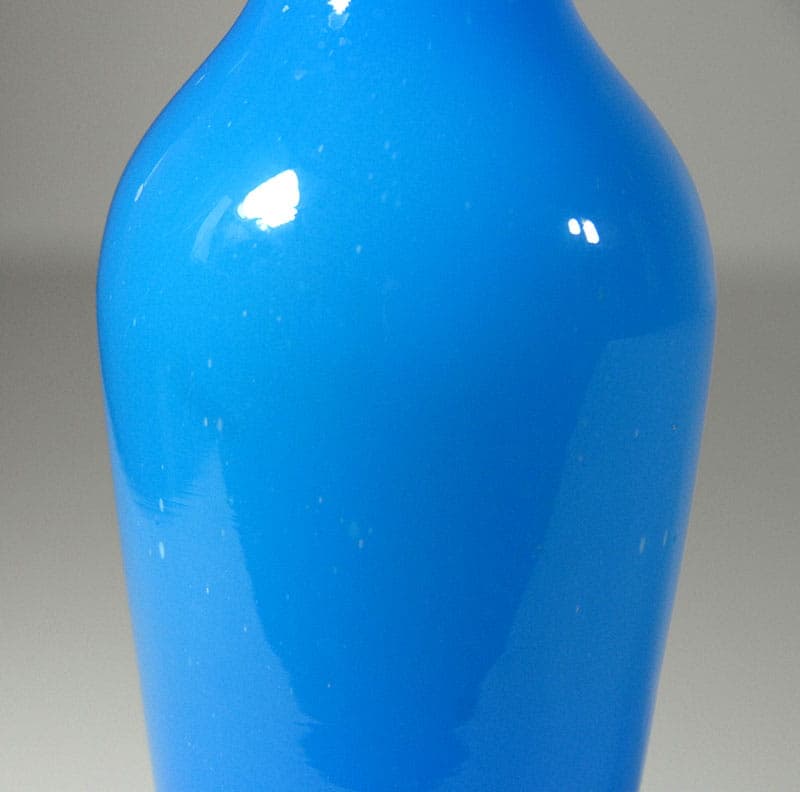 Wazon, niebieski, szkło, Francja, lata 50. - 39107