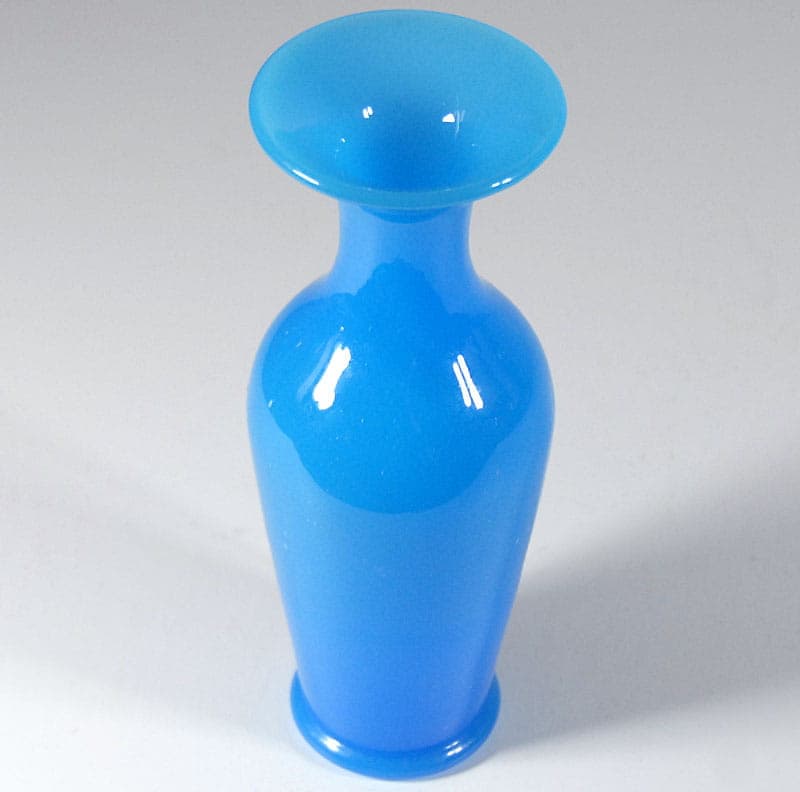 Wazon, niebieski, szkło, Francja, lata 50. - 39103