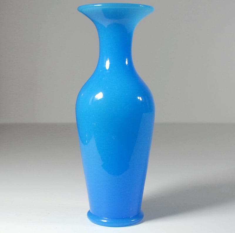 Wazon, niebieski, szkło, Francja, lata 50. - 39102