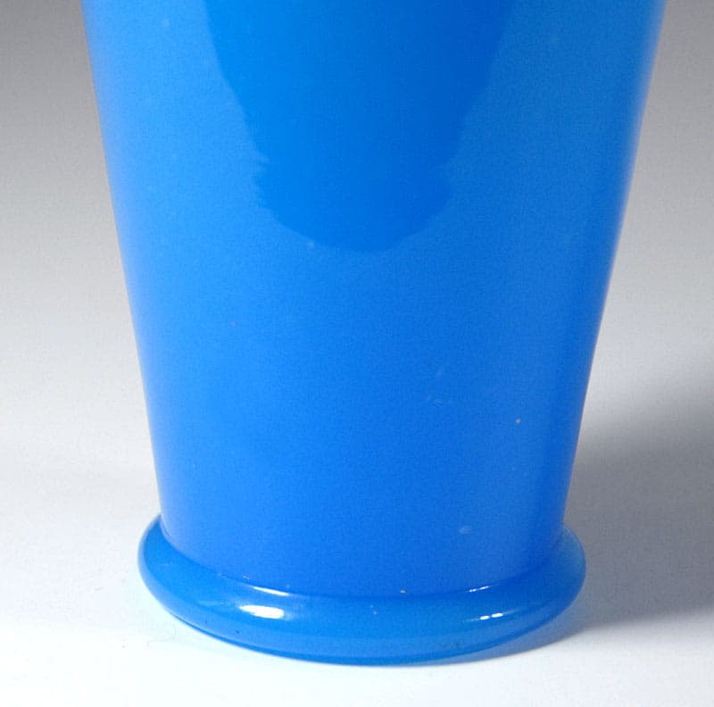 Wazon, niebieski, szkło, Francja, lata 50. - 39106