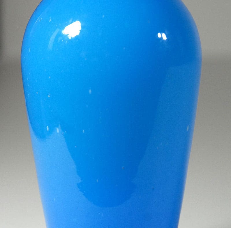 Wazon, niebieski, szkło, Francja, lata 50. - 39105