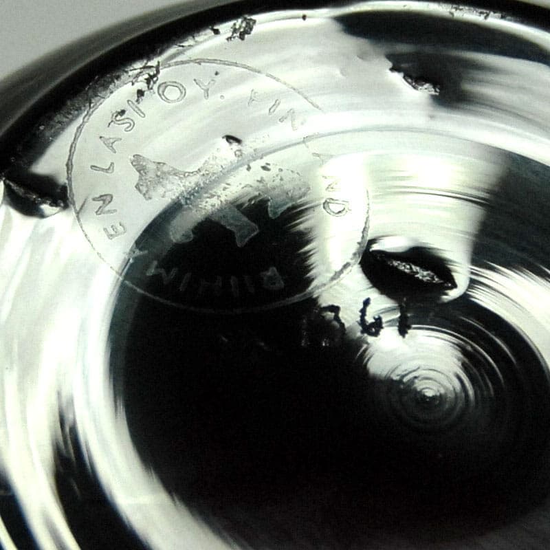 Wazon Bulet, fioletowy, szkło, proj. T. Aladin, Riihimäki Lasi, Finlandia, lata 60. - 39100