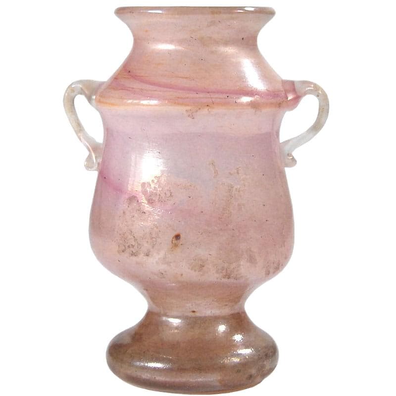 Wazon amfora Scavo, różowy, szkło, lata 20.