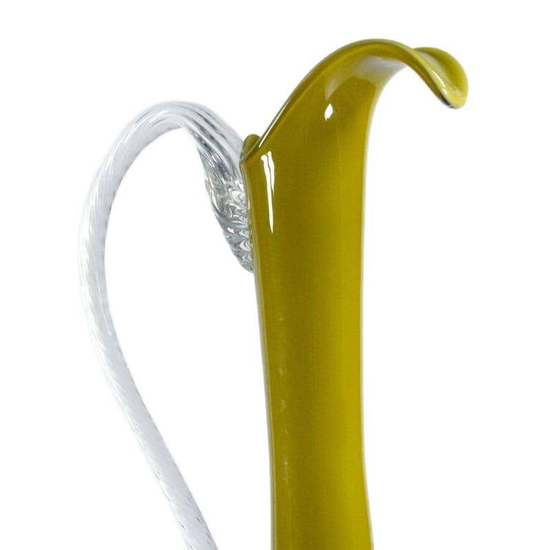 Olive Glass Carafe, Italy, 1960s - 4207