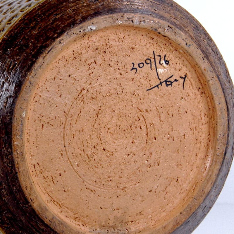 Wazon ceramiczny żółty, proj. A. Londi, Bitossi, Włochy, lata 60. - 39011