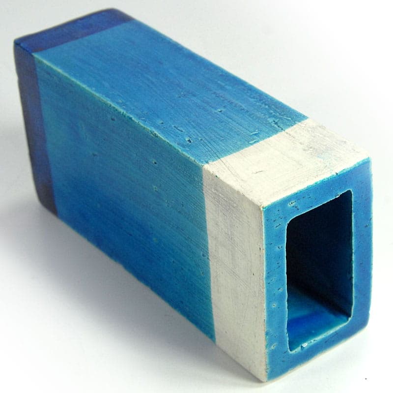 Wazon Rimini Blue, ceramika niebieska, proj. A. Londi, Bitossi, Włochy, lata 60. - 38998