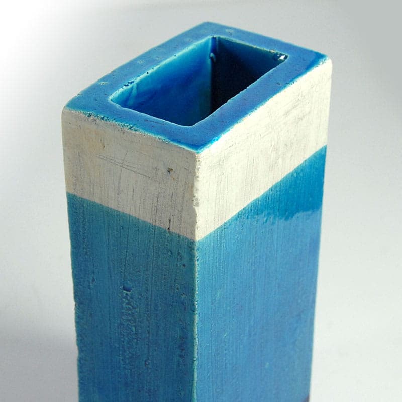 Wazon Rimini Blue, ceramika niebieska, proj. A. Londi, Bitossi, Włochy, lata 60. - 38999