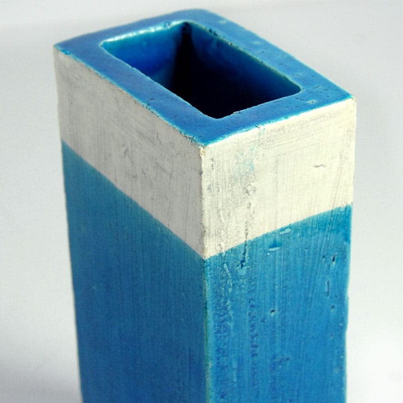 Wazon Rimini Blue, ceramika niebieska, proj. A. Londi, Bitossi, Włochy, lata 60. - 39001