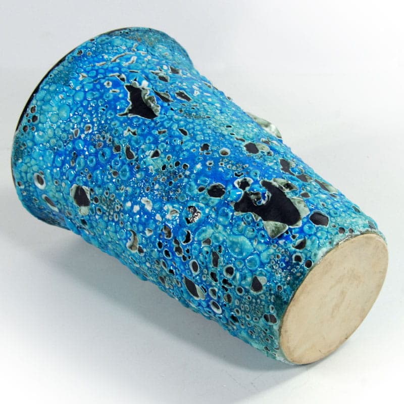 Wazon Cyclope, turkusowy, ceramika, proj. C. Cart, Francja, lata 60. - 39233