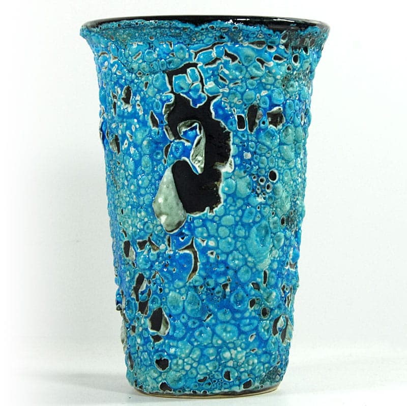 Wazon Cyclope, turkusowy, ceramika, proj. C. Cart, Francja, lata 60. - 39231