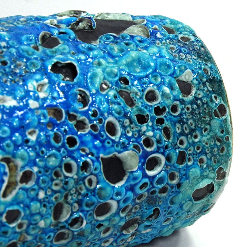 Wazon Cyclope, turkusowy, ceramika, proj. C. Cart, Francja, lata 60. - 39234