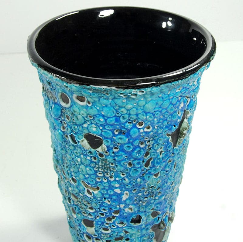 Wazon Cyclope, turkusowy, ceramika, proj. C. Cart, Francja, lata 60. - 39232