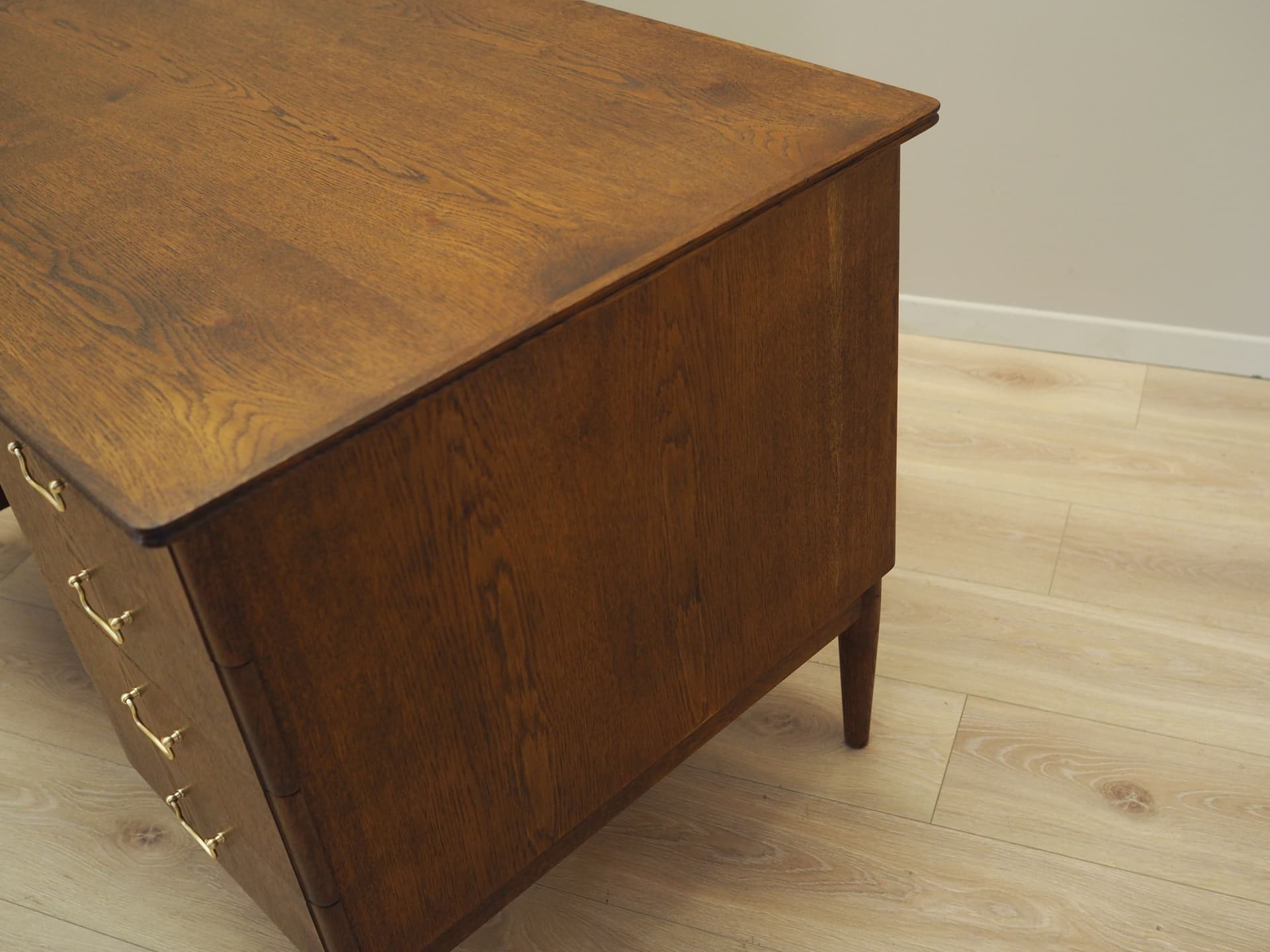 Biurko, duński design, dąb brązowy, Dania, lata 70. - 55994