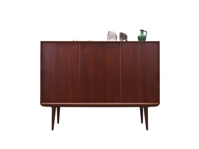 Highboard, teak brązowy ciemny, Omann Jun, Dania, lata 70. - WYMIARY
