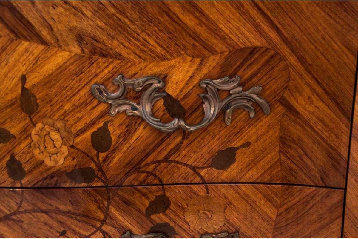 Komoda brzuchata, orzech brązowy, Francja, XIX wiek - 77706