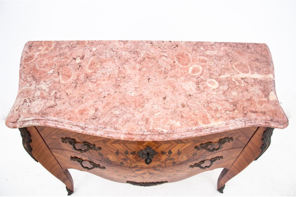 Komoda brzuchata, orzech brązowy, Francja, XIX wiek - 77705