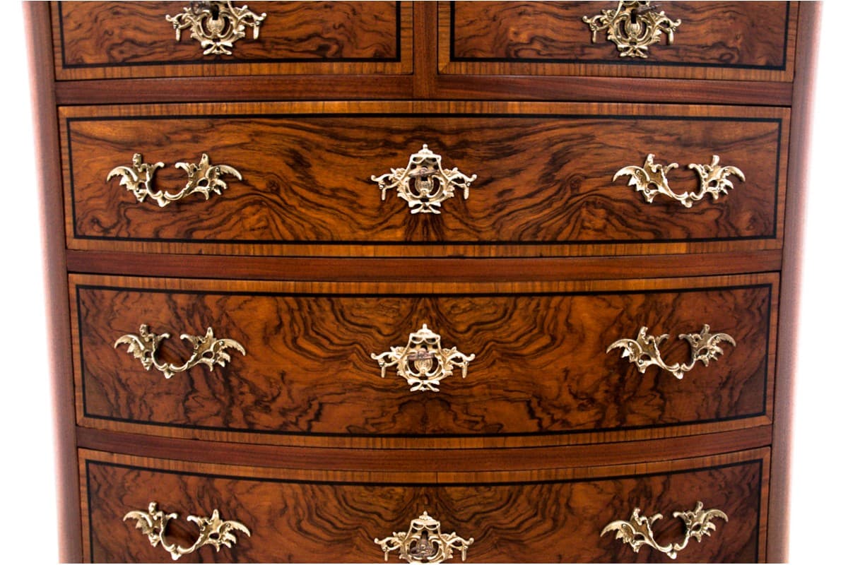 Komoda, styl Rokoko, drewno brąz ciemny, Europa Północna, początek XX wieku - 77719