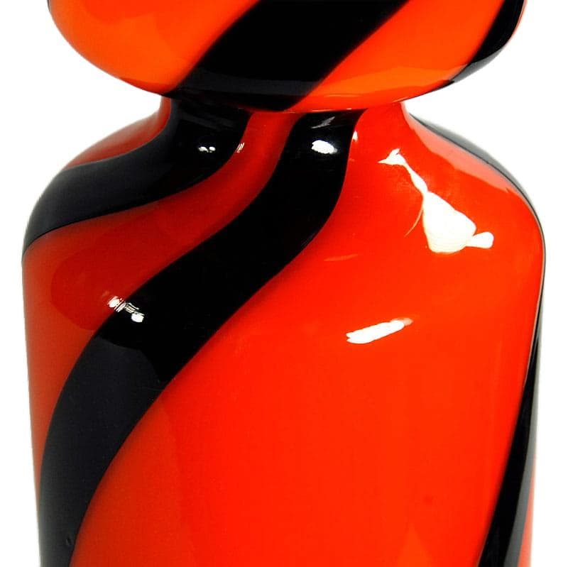 Pomarańczowy szklany wazon, Włochy, lata 70. - 4302
